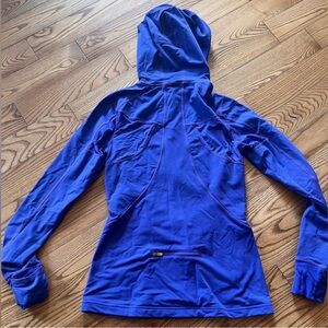Lululemon Royal Blue Running Jacket | Thumb Holes | Ponytail Hood | Fits size 8